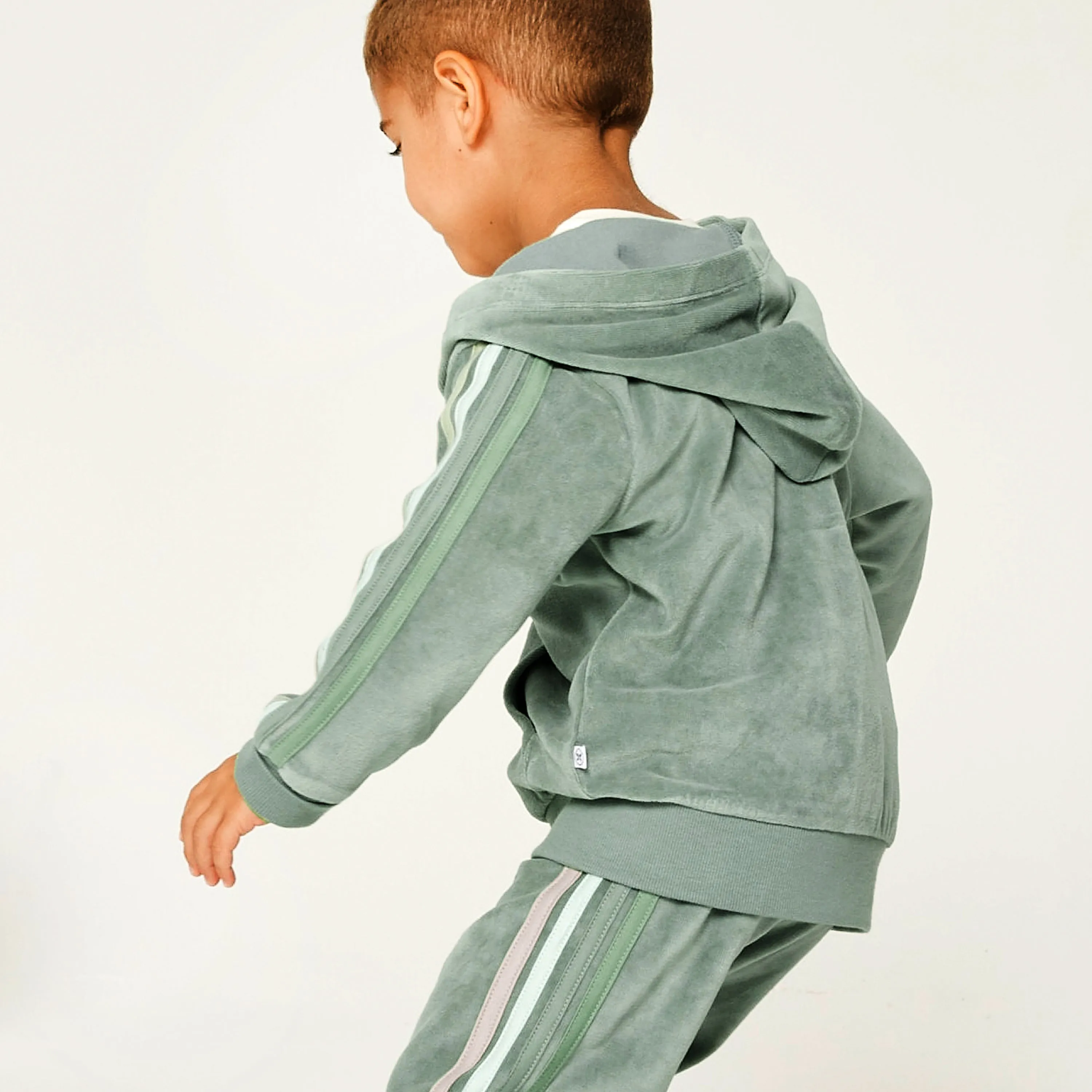 2 Piece Cozy Velour Zip Front Hoodie and Sweatpant Set