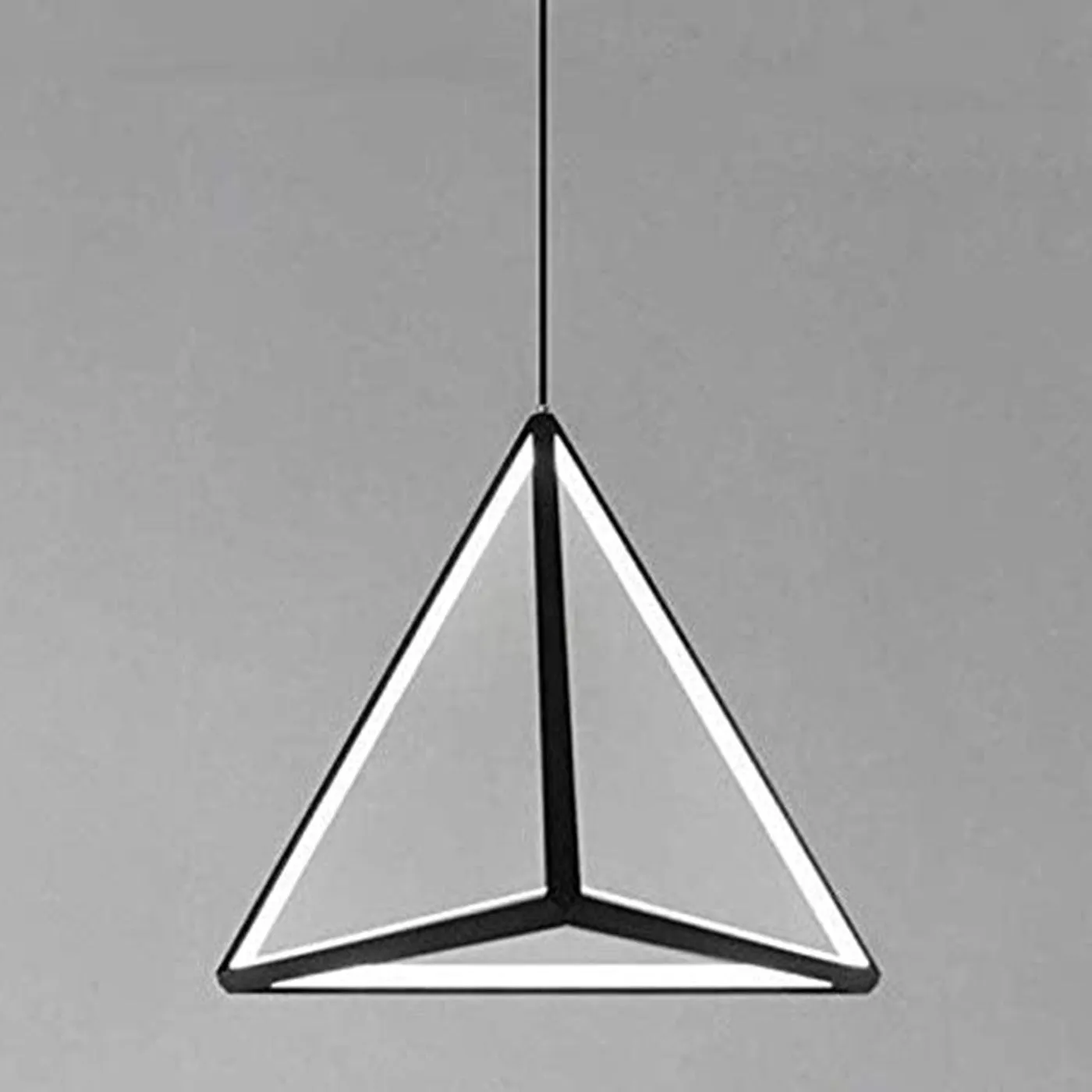 250 MM TRIANGLE CEILING LAMP MODERN LED CHANDELIER PENDANT HANGING FOR DINING LIVING ROOM OFFICE SUSPENSION LAMP - WARM WHITE