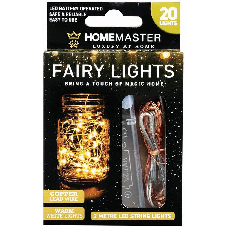 2m Fairy Light, 20 LED, Copper Warm White