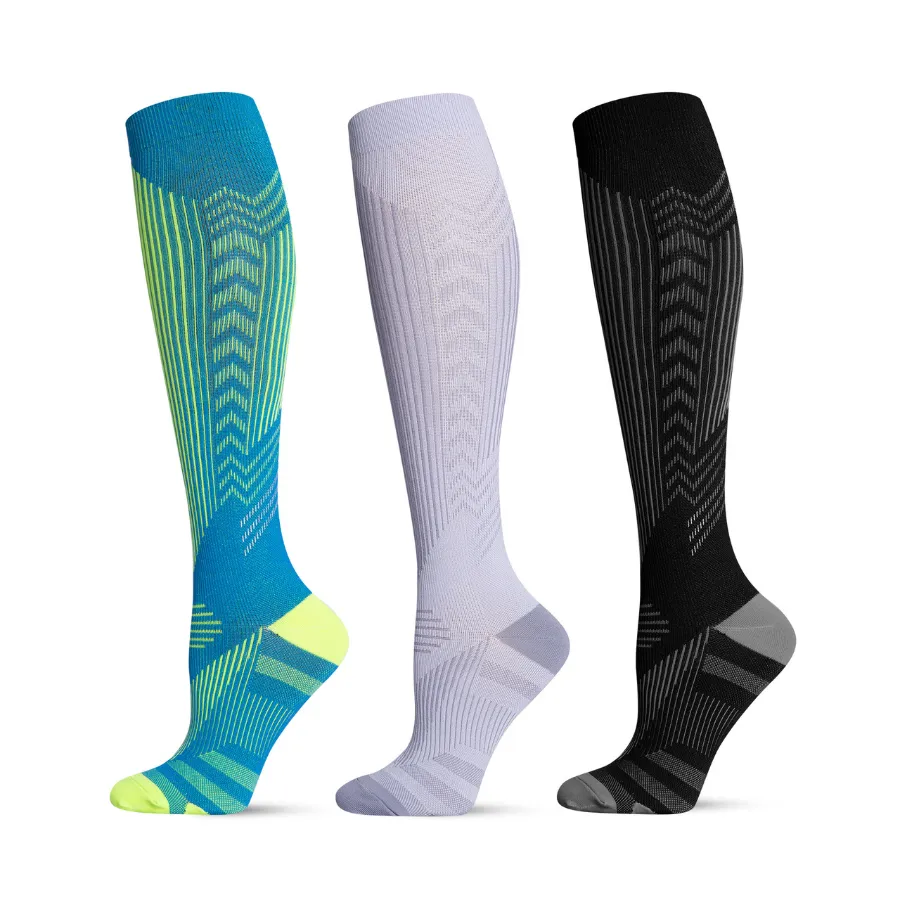 3 Pack Long Tube Elastic Stockings Compression Socks