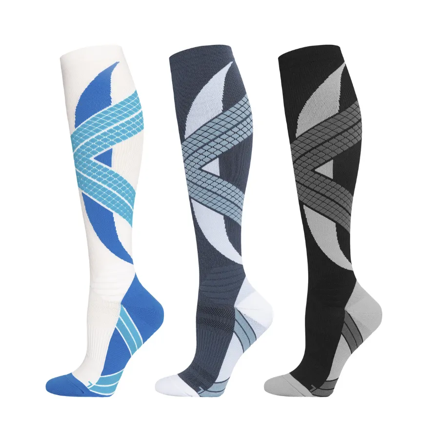 3 Pack Pressure Stockings Long Compression Socks for Men