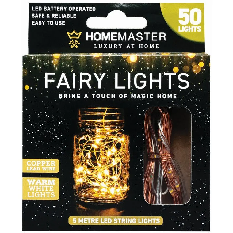 5m Fairy Light, 50 LED, Copper Warm White