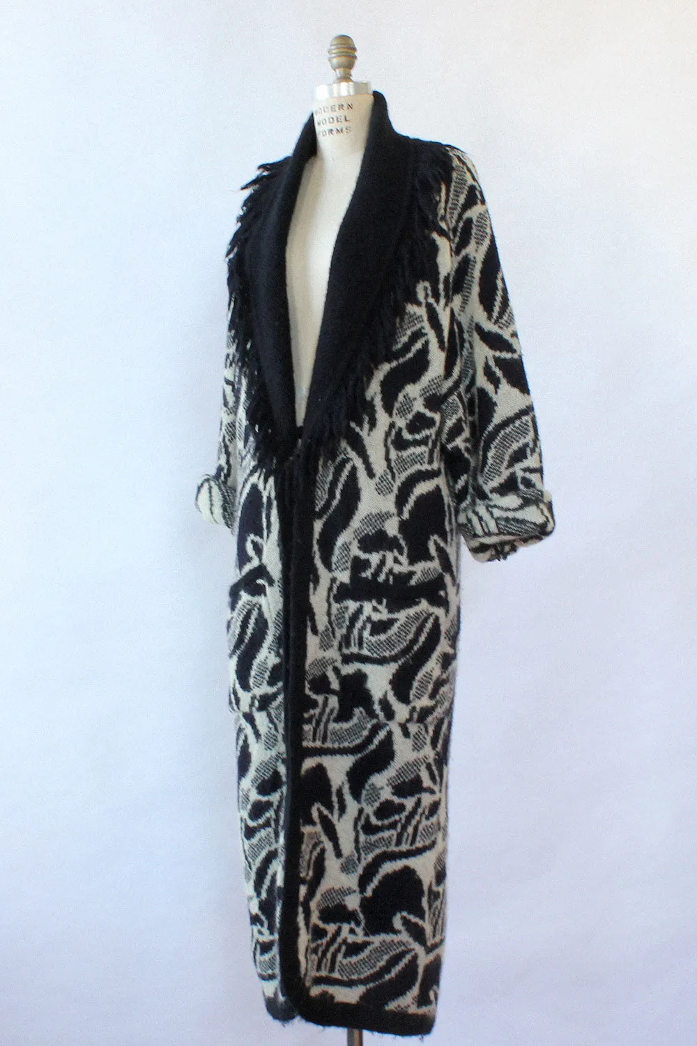 Abstract Cardigan Duster