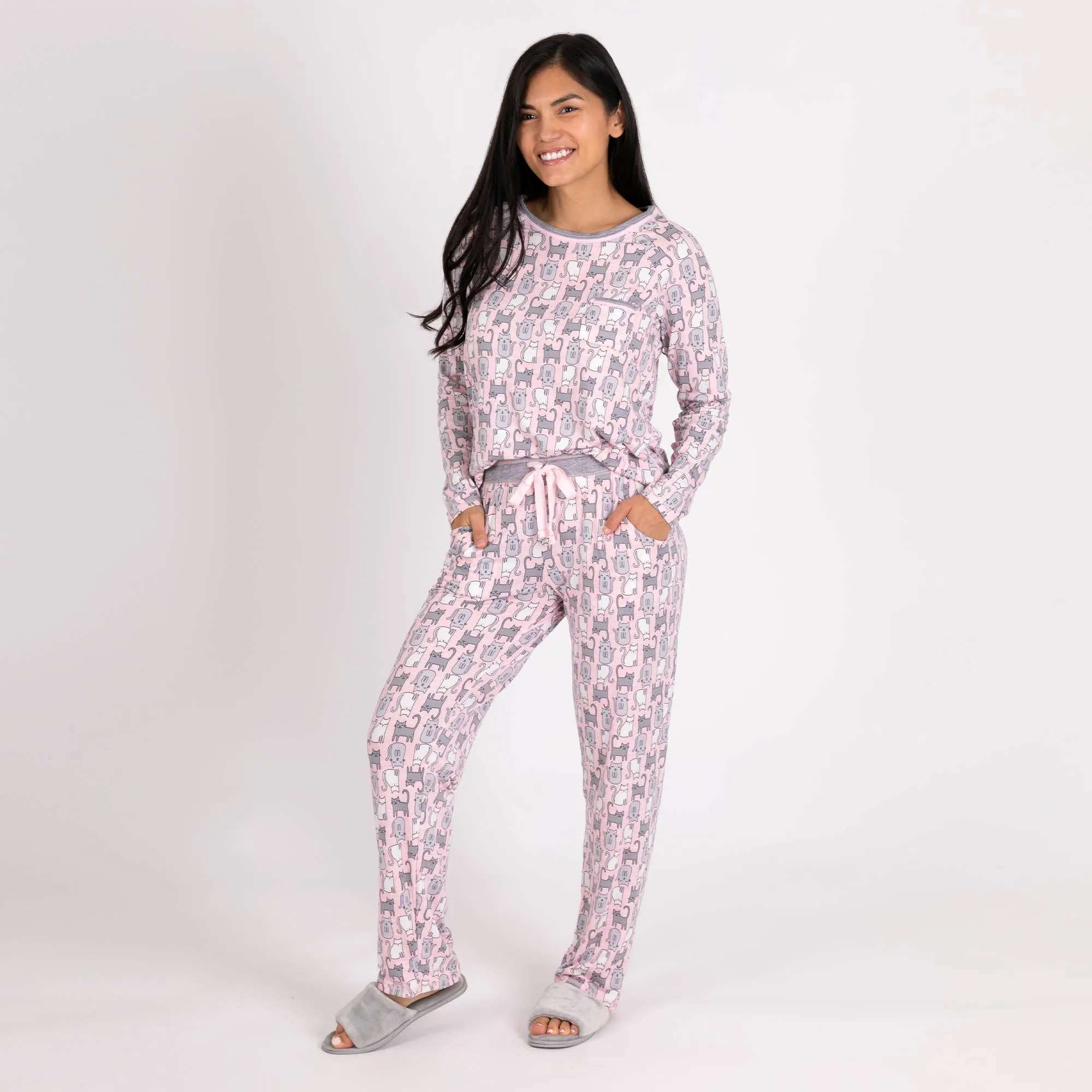 All Over Cats Cozy Pajama Set