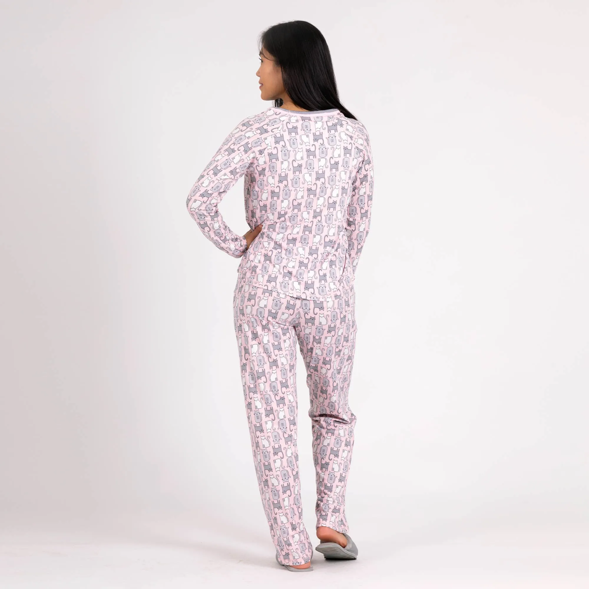 All Over Cats Cozy Pajama Set