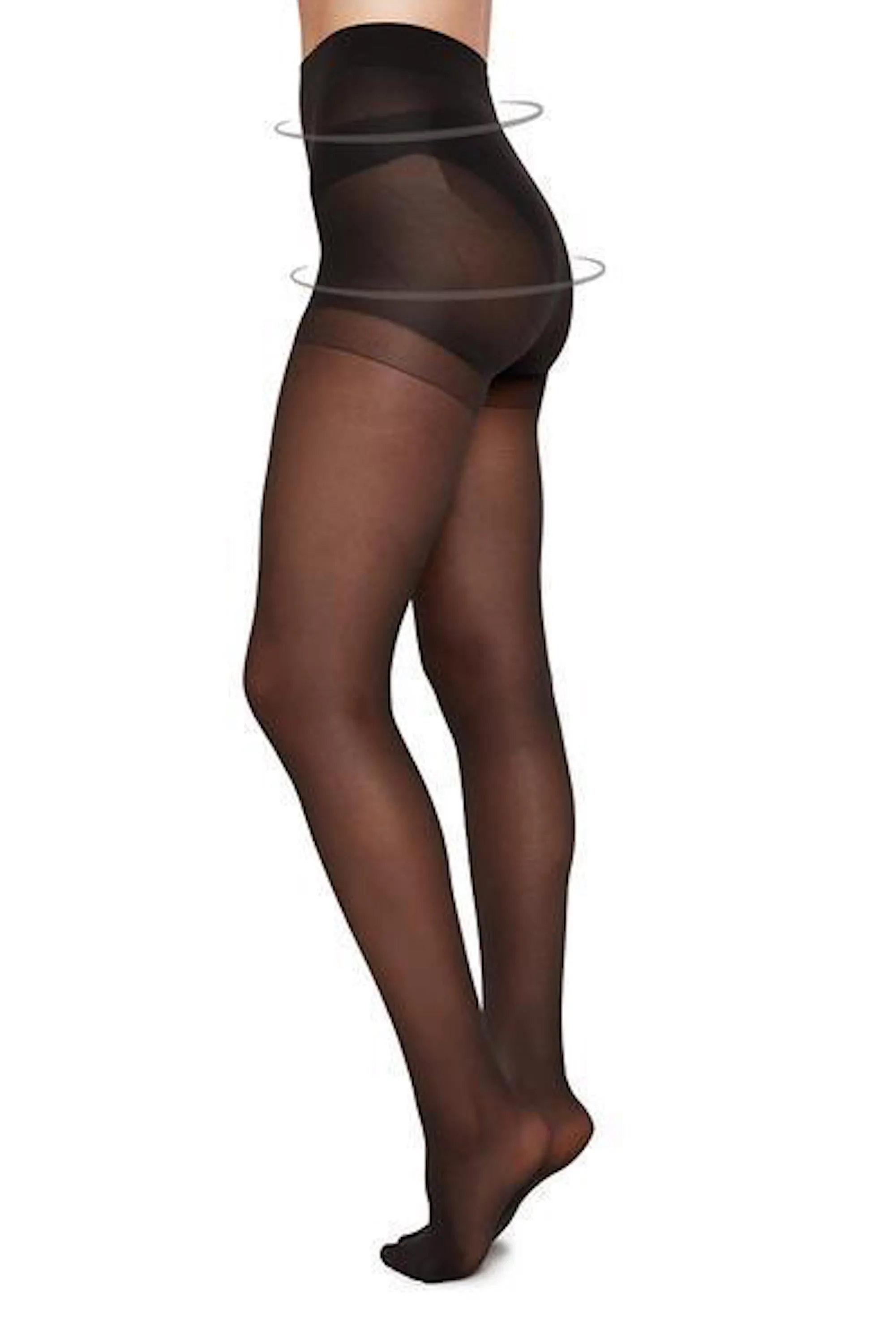 anna control top stockings tights charcoal