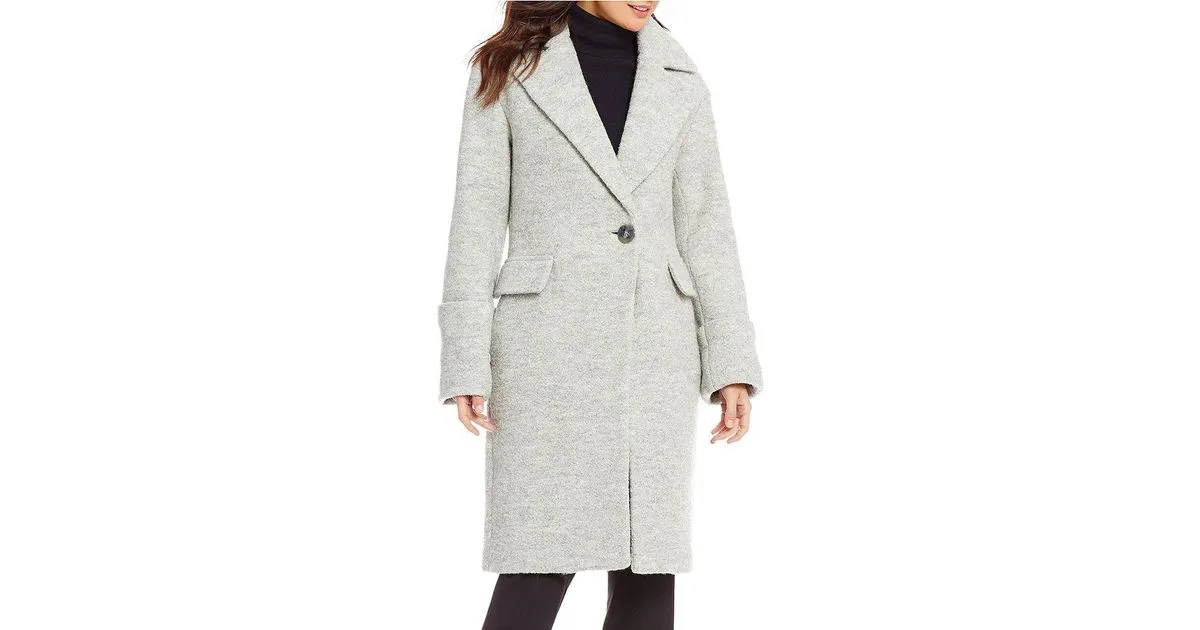 Anne Klein Single-Button Walker Coat