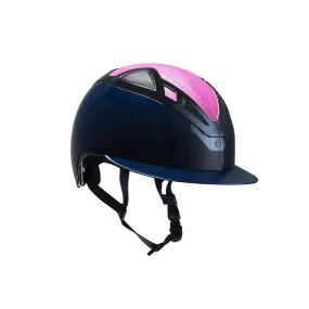 Apex Wood Navy Lady Helmet - Glossy Pink