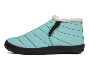 Aqua Mist Winter Sneakers - Warm & Easy Slip-On Shoes Lined with Vegan Wool with Anti-Slip Soles