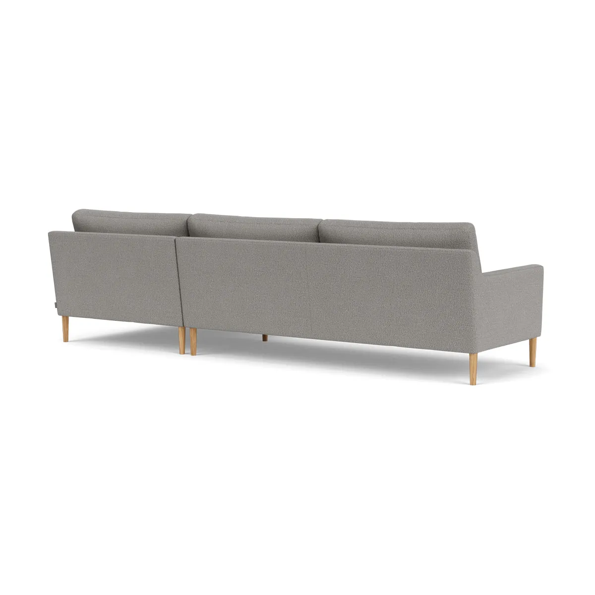 Astha Boucle Right Chaise Sofa (Oak, Warm Grey)