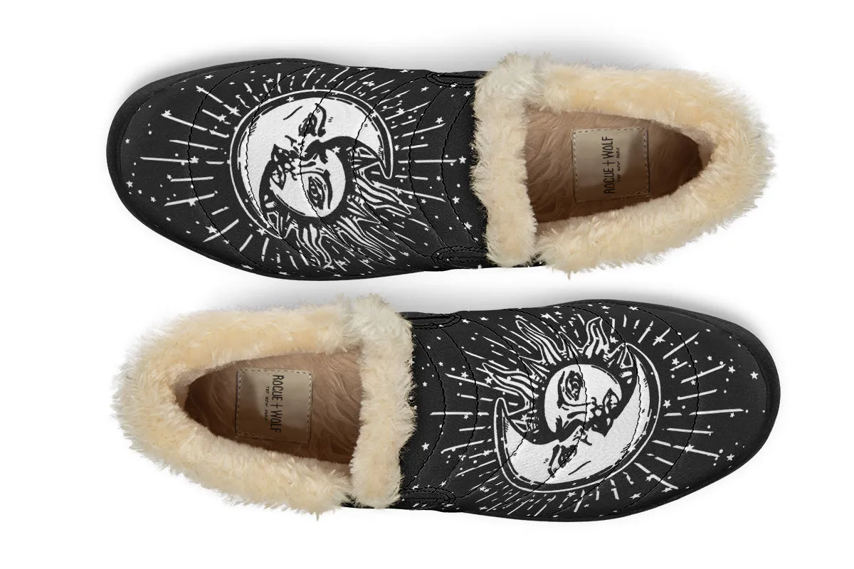 Astral Winter Sneakers - Warm & Easy Slip-On Shoes Lined with Vegan Wool with Anti-Slip Soles