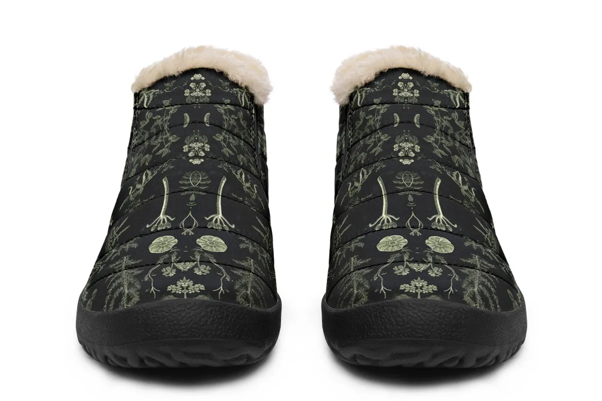 Autumn Memoir Winter Sneakers - Warm & Easy Slip-On Shoes Lined with Vegan Wool with Anti-Slip Soles