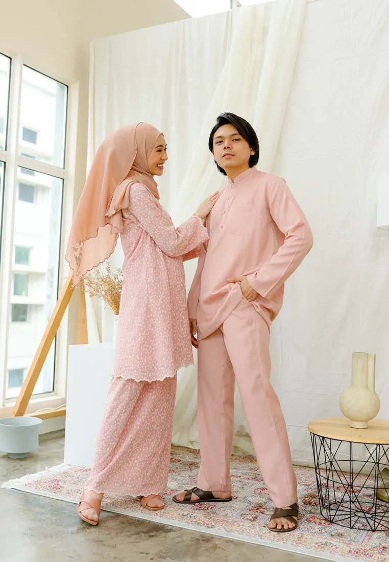 Baju Melayu Daisy Men (Soft Pink)