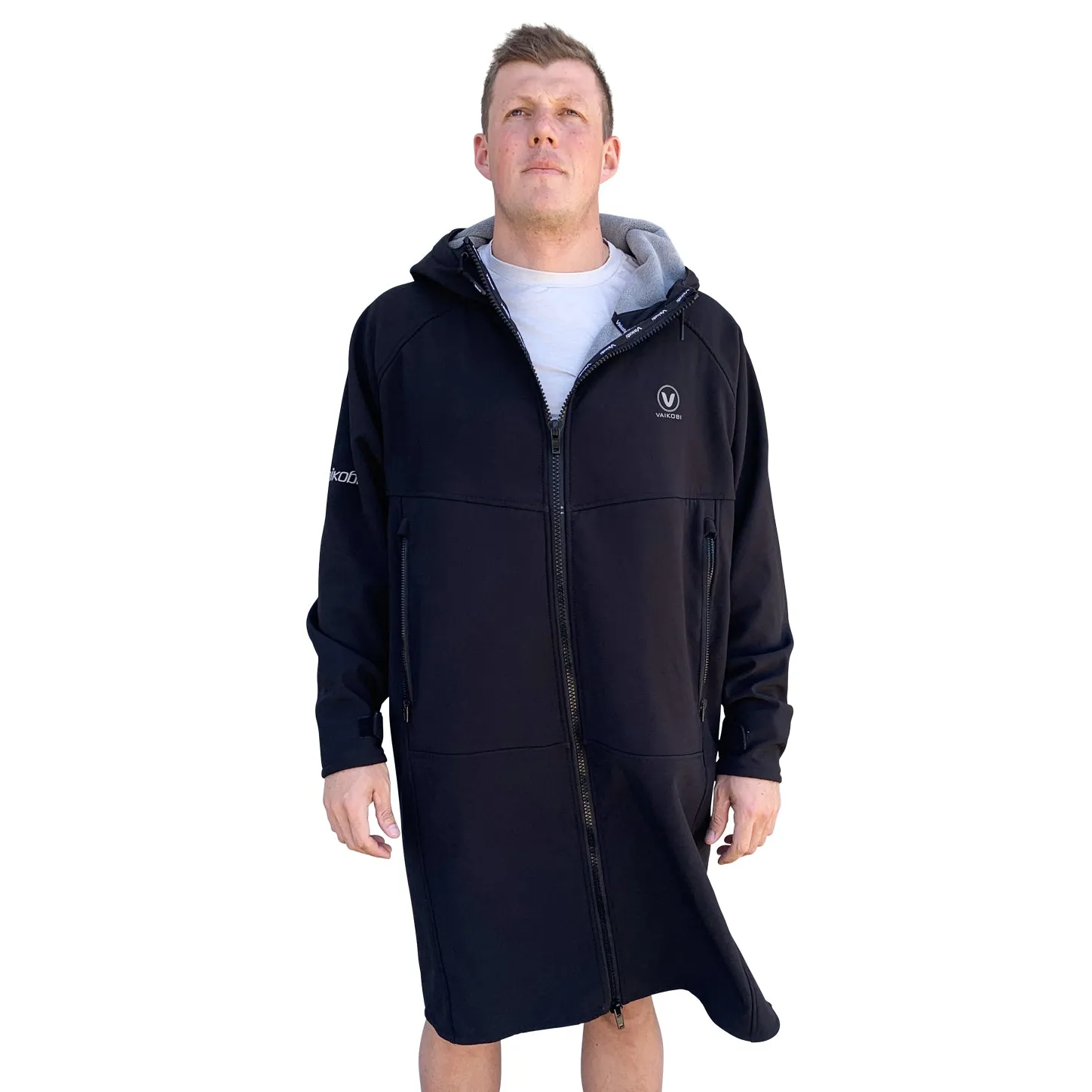 BEACH COAT - BLACK/GREY