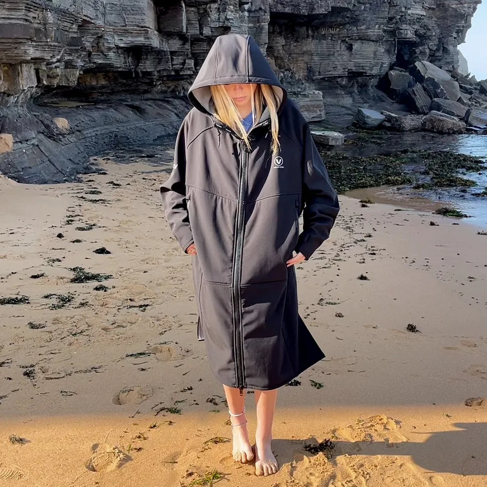 BEACH COAT - BLACK/GREY