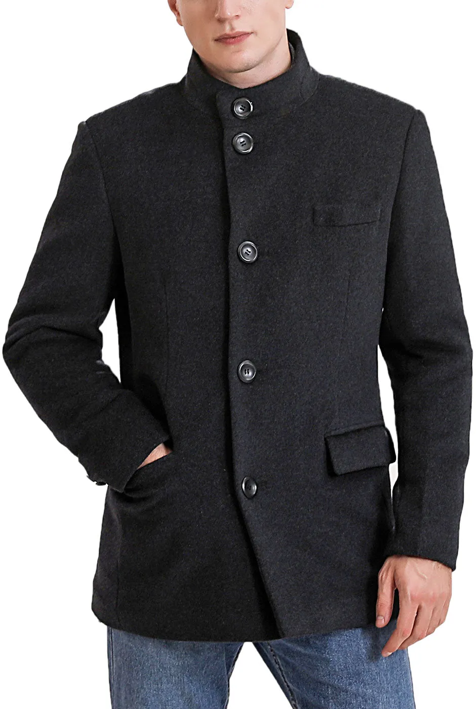 BGSD Men Perry Cashmere Wool Blend City Coat