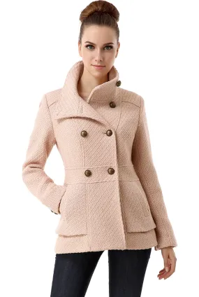 BGSD Women Cheri Wool Boucle Coat