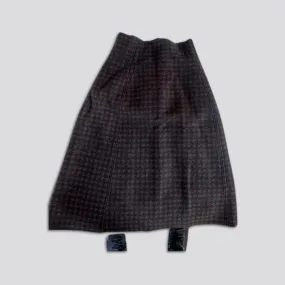 Black and Brown Wool Skirt