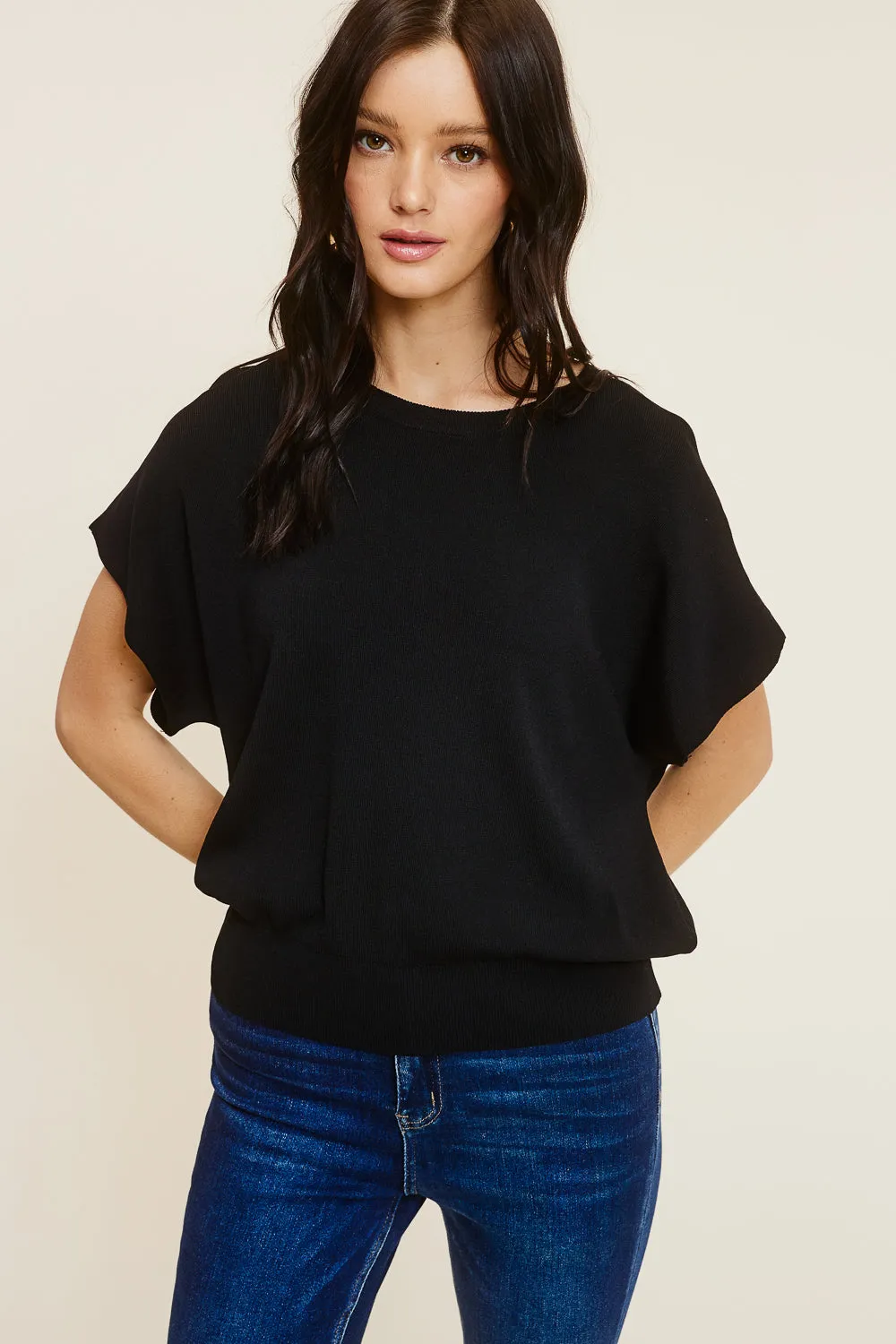 Black Knit Top