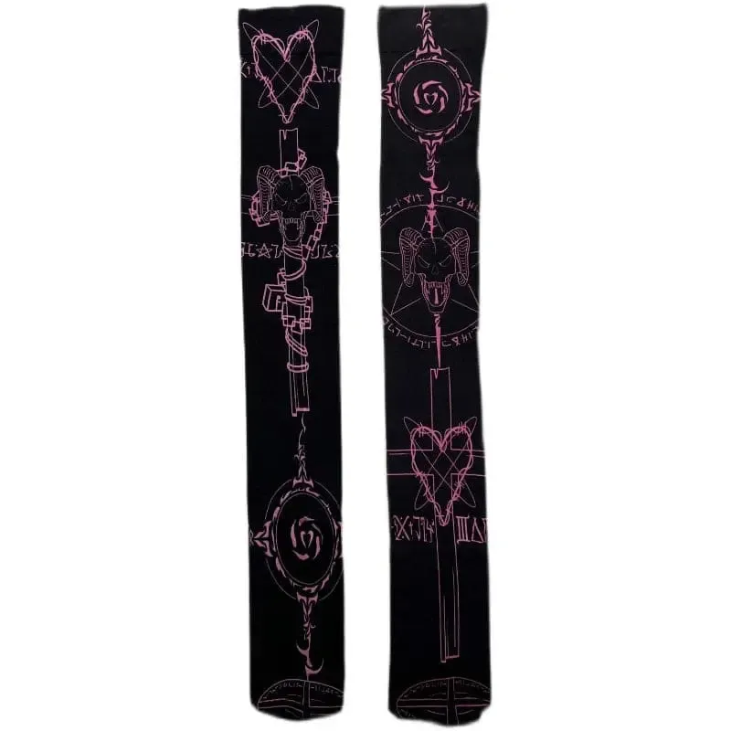 Black Pink Devil Summon Stockings ON829