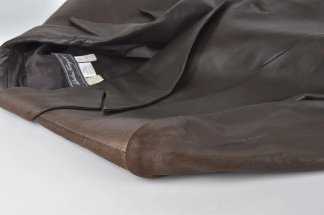 Brown Lambskin Long Coat