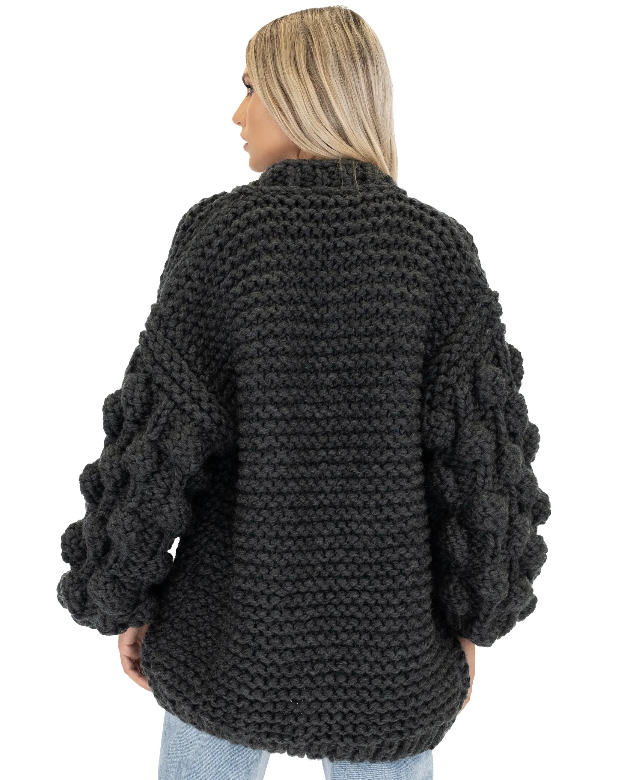 Bubble Sleeve Cardigan