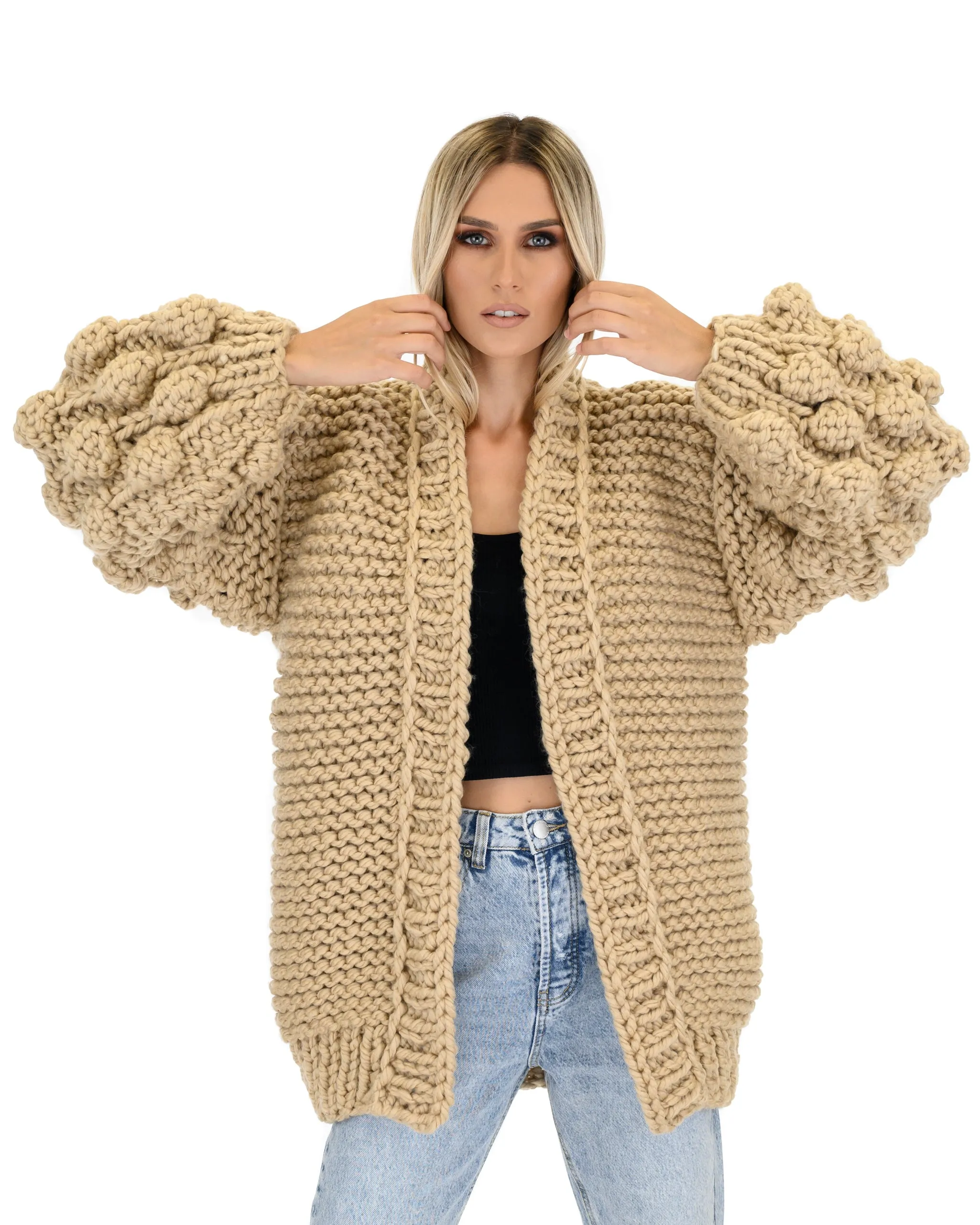 Bubble Sleeve Cardigan