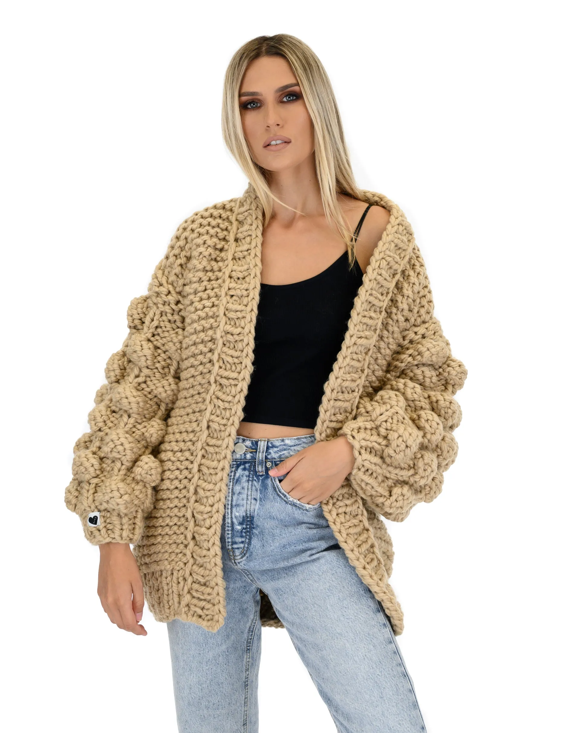 Bubble Sleeve Cardigan