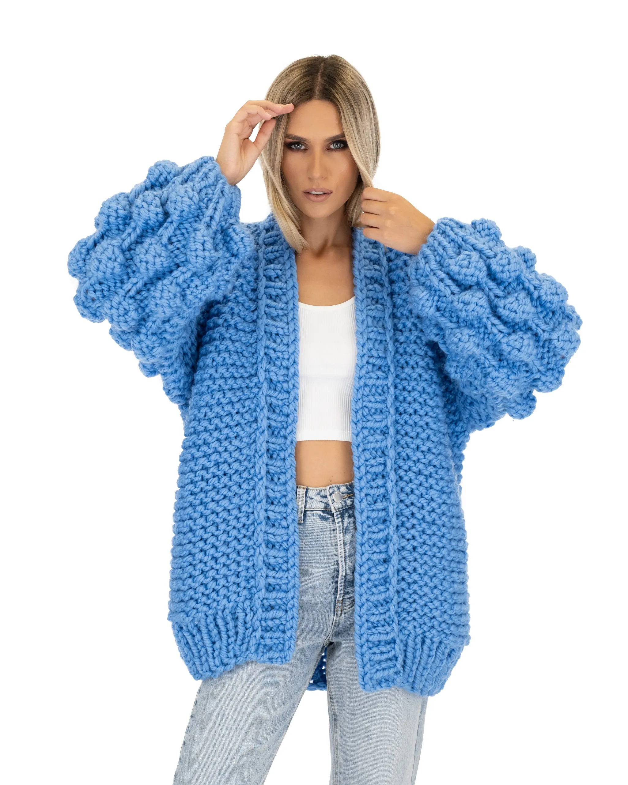 Bubble Sleeve Cardigan