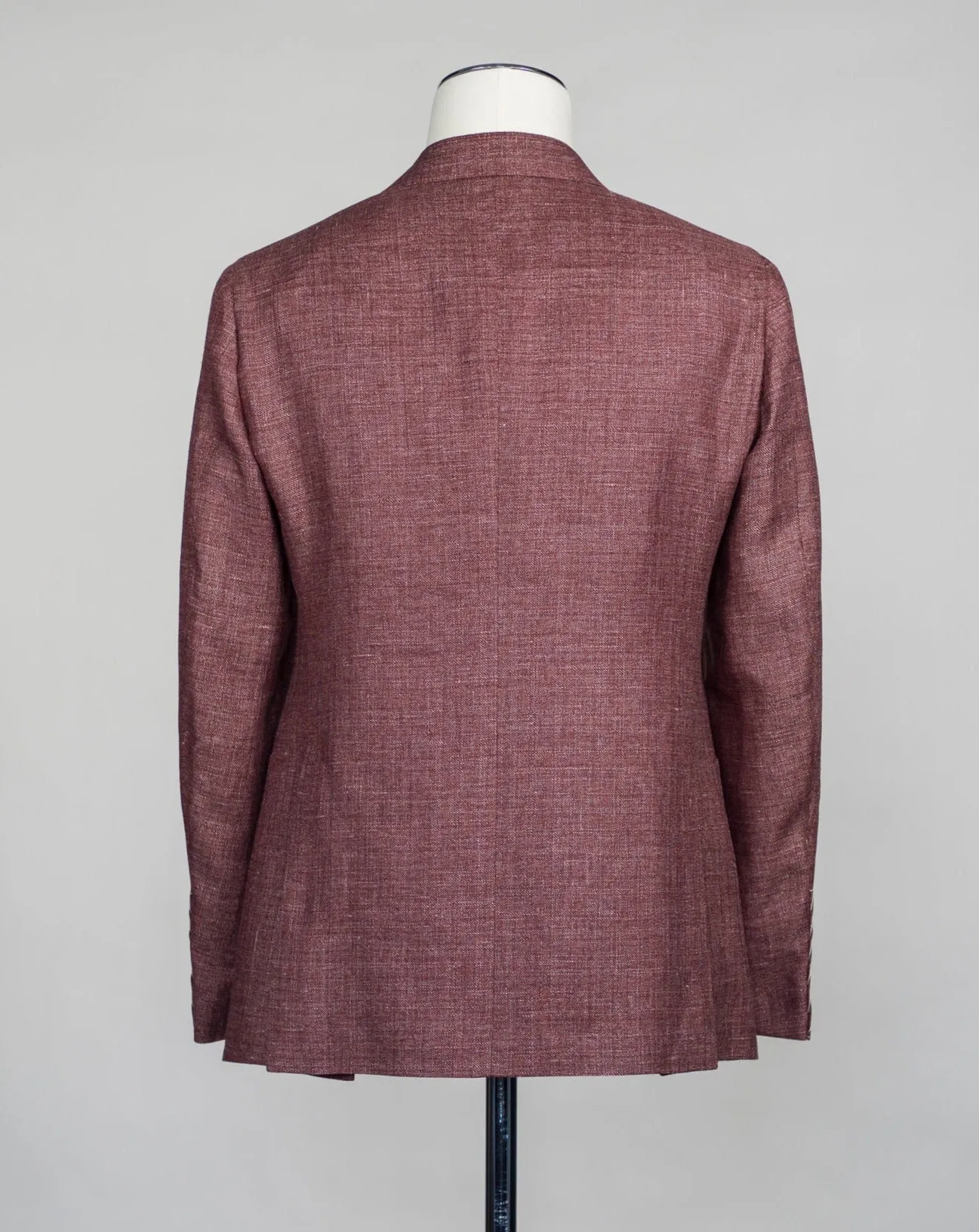 Caruso Linen & Wool Jacket / Burgundy Melange