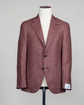 Caruso Linen & Wool Jacket / Burgundy Melange