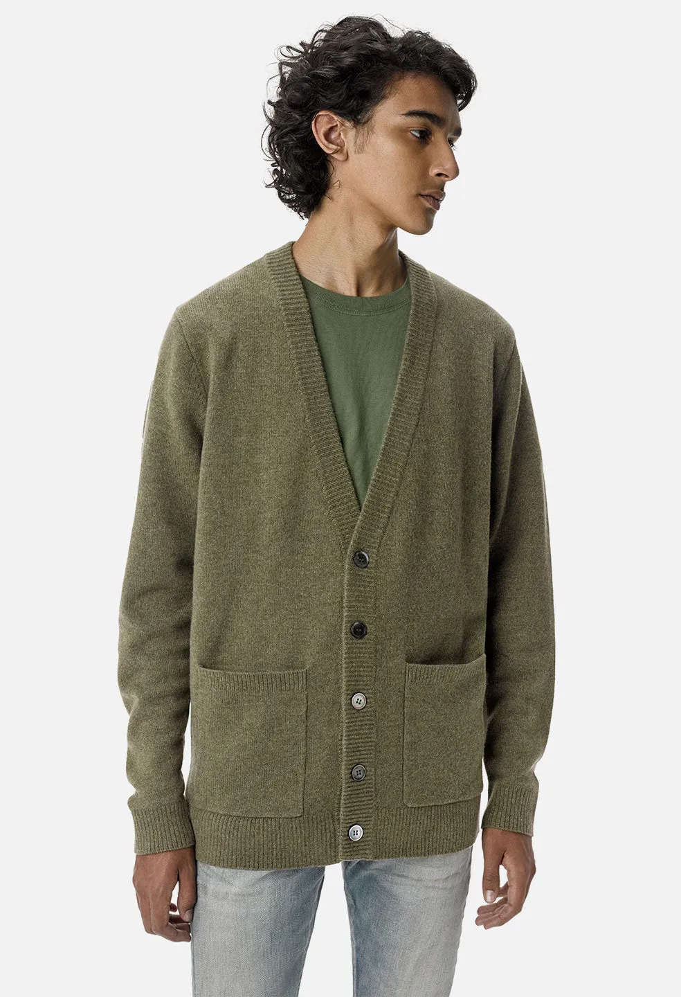 Cashmere Cardigan / Olive