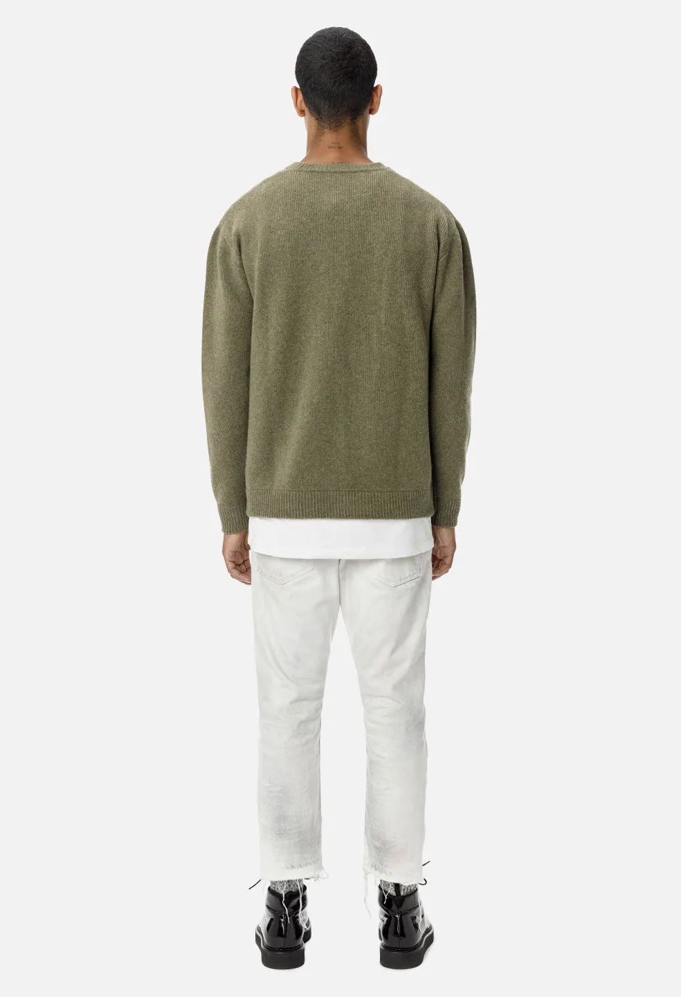 Cashmere Crew / Olive