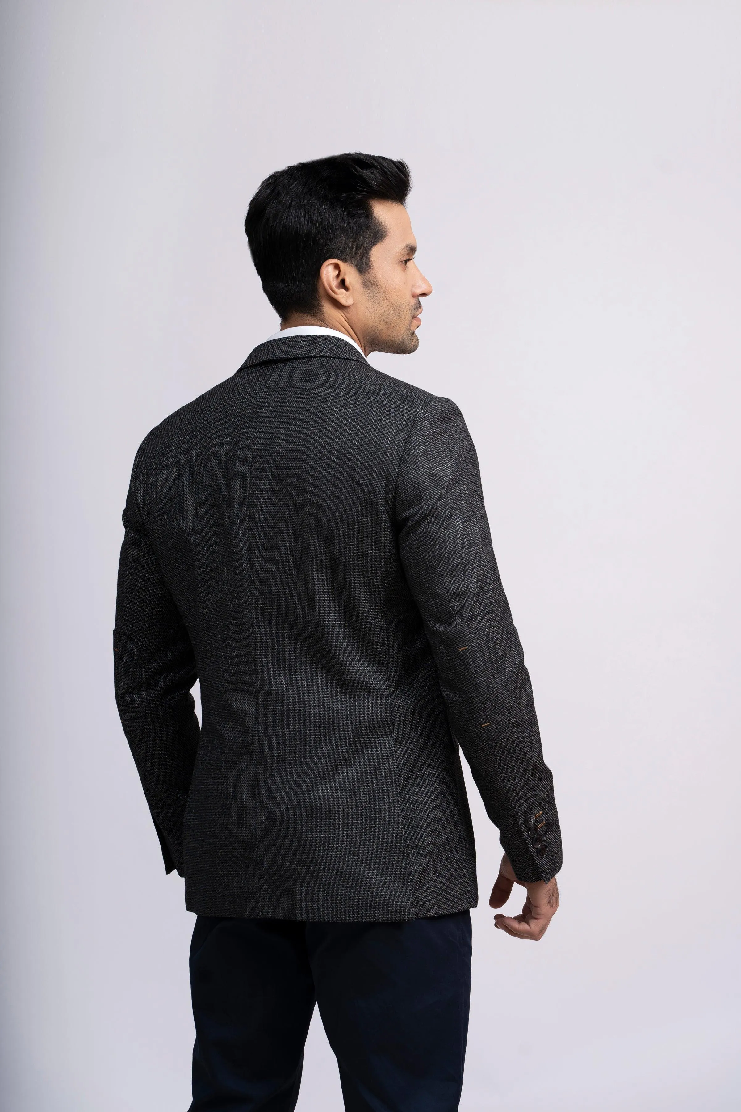 CASUAL COAT SLIM FIT BLACK GREY