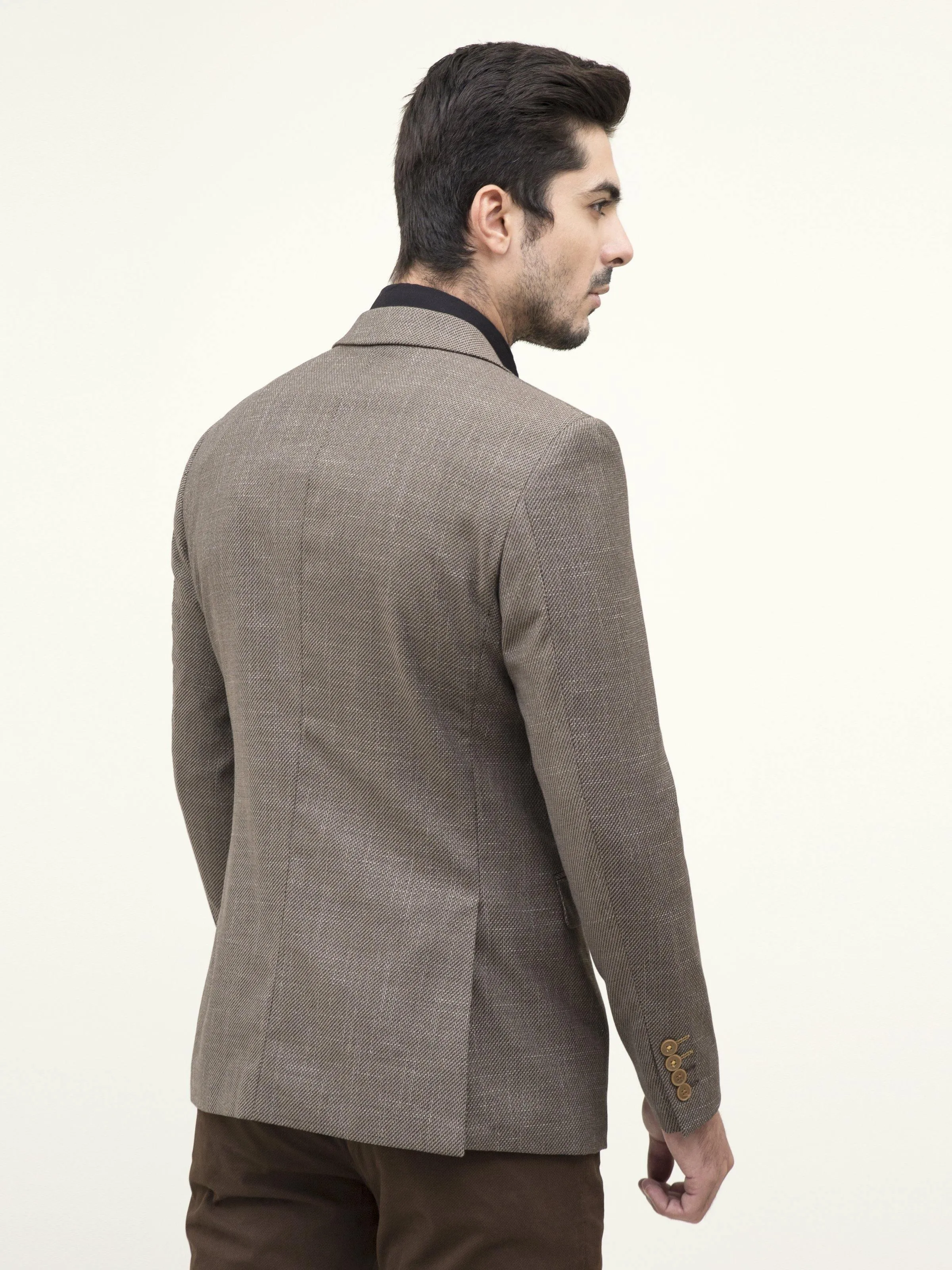 CASUAL COAT SLIM FIT BROWN