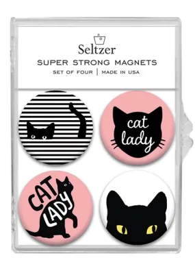 Cat Lady Magnet Set