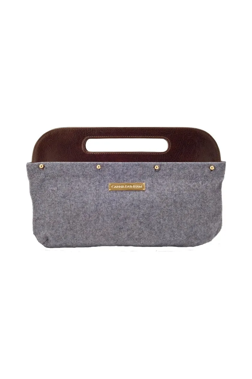 Charcoal Wool Clutch Cover