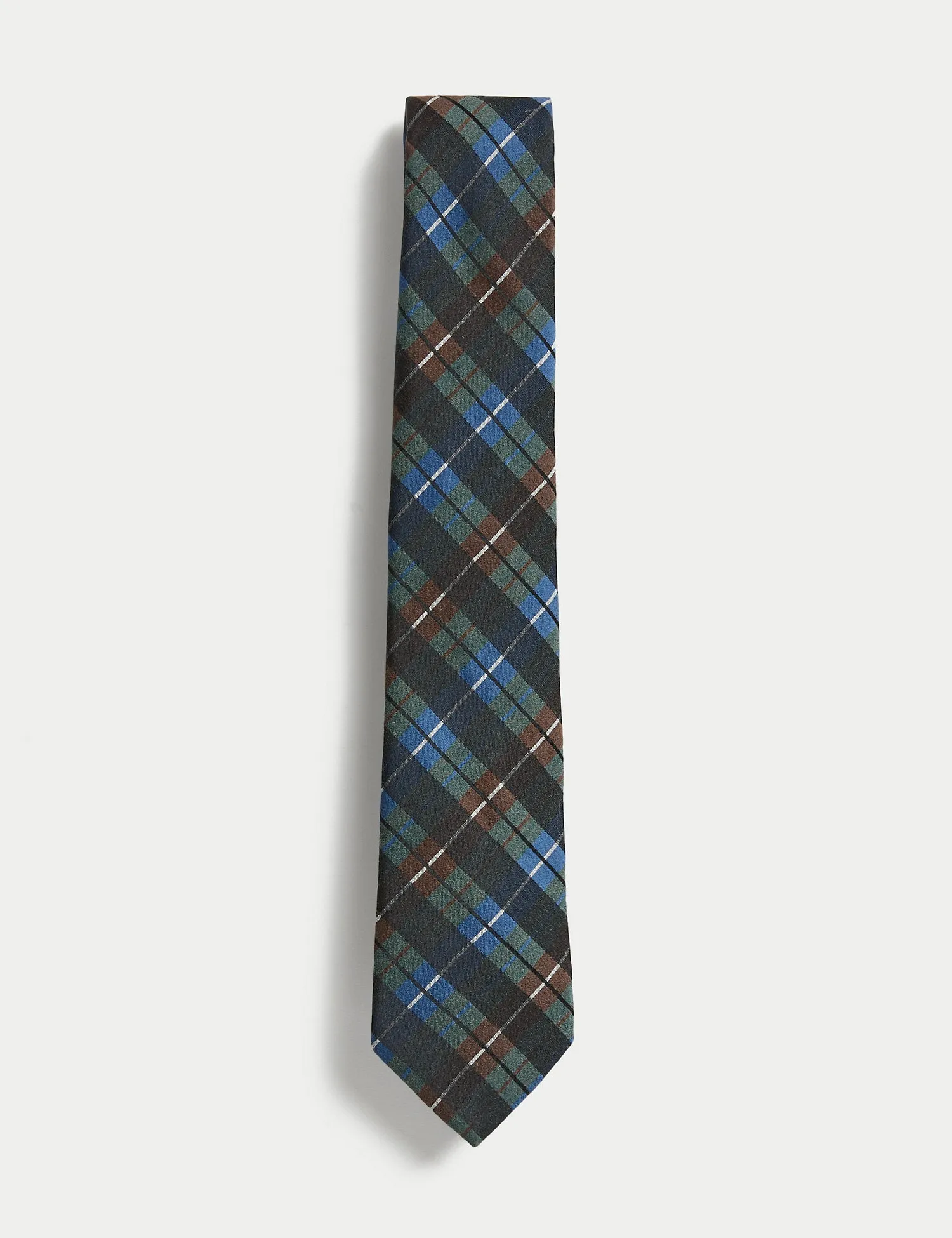 Check Wool Rich Tie