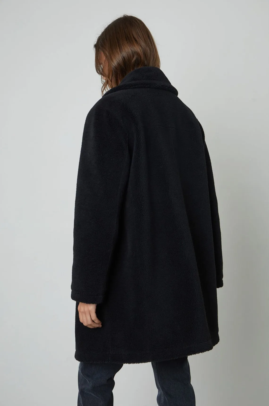 CHRISTINE FAUX SHERPA COAT