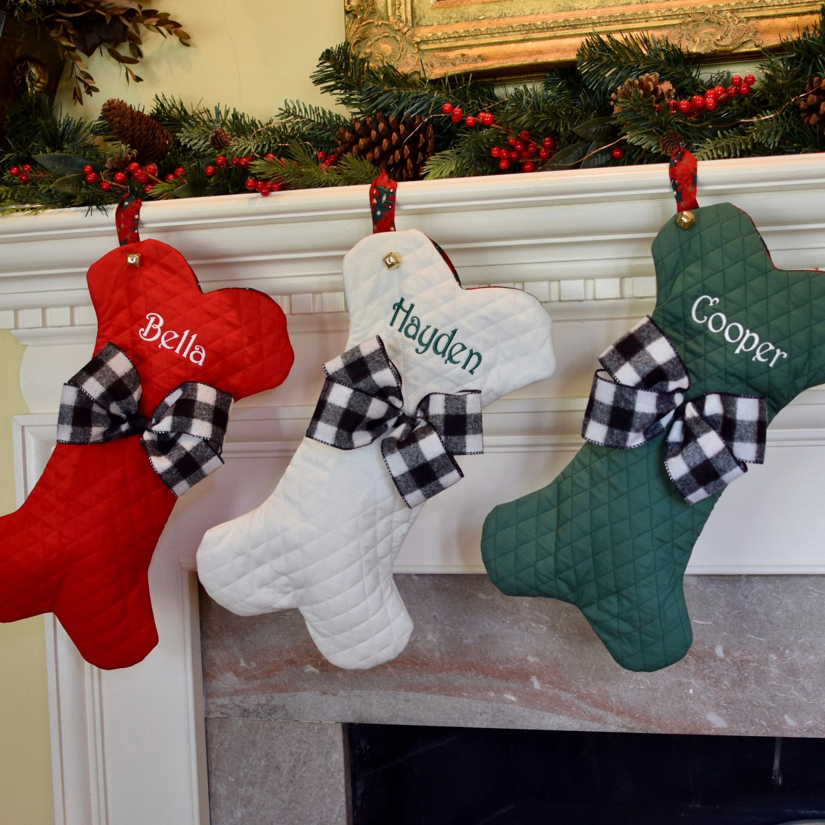 Christmas Stockings for the Entire Family with Personalization