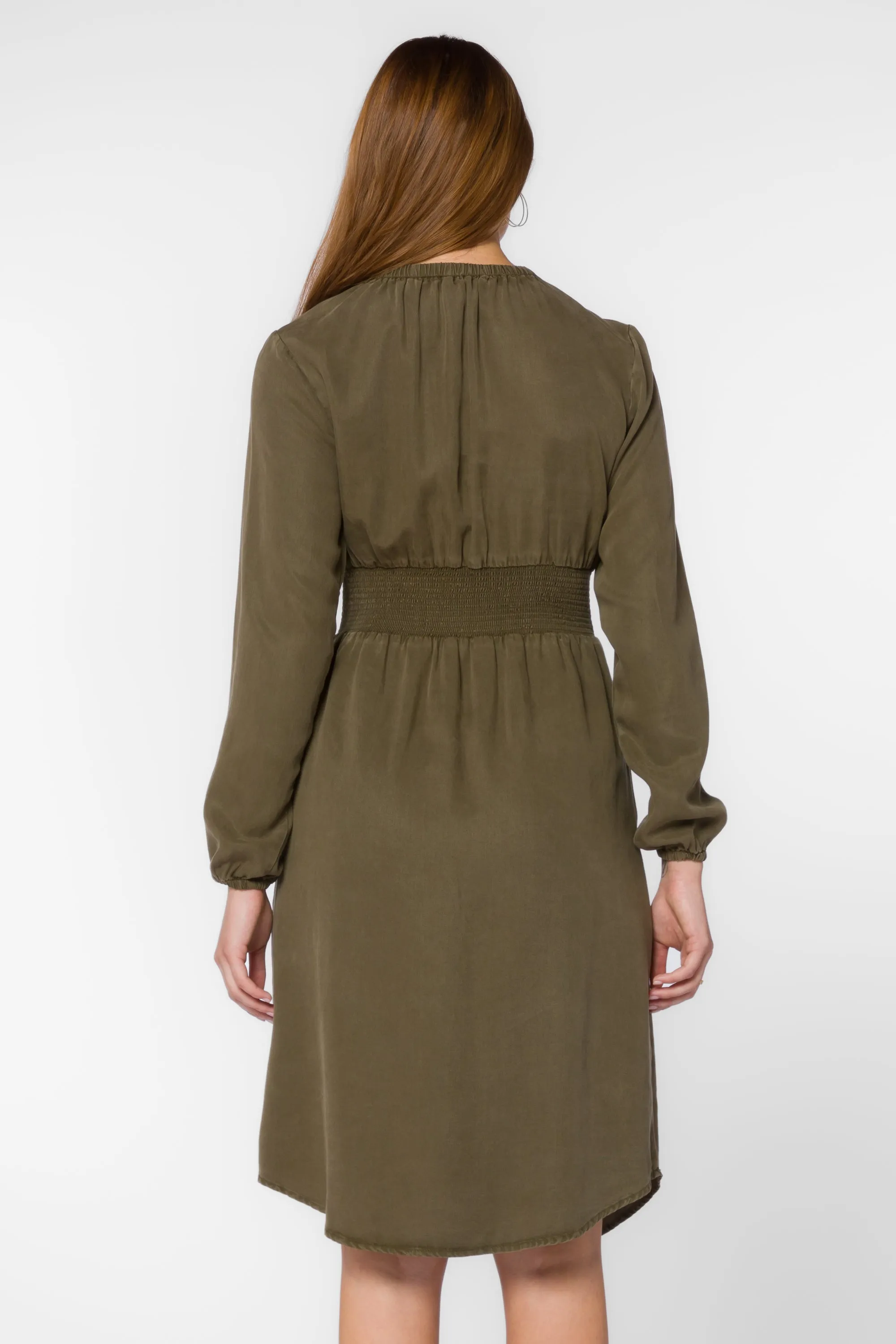 Clarita Olive Dress