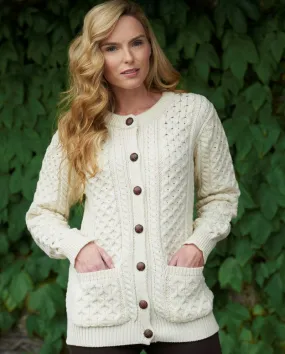 Classic Aran Cardigan Ladies