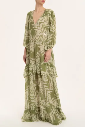 Classic Foliage Maxi Dress