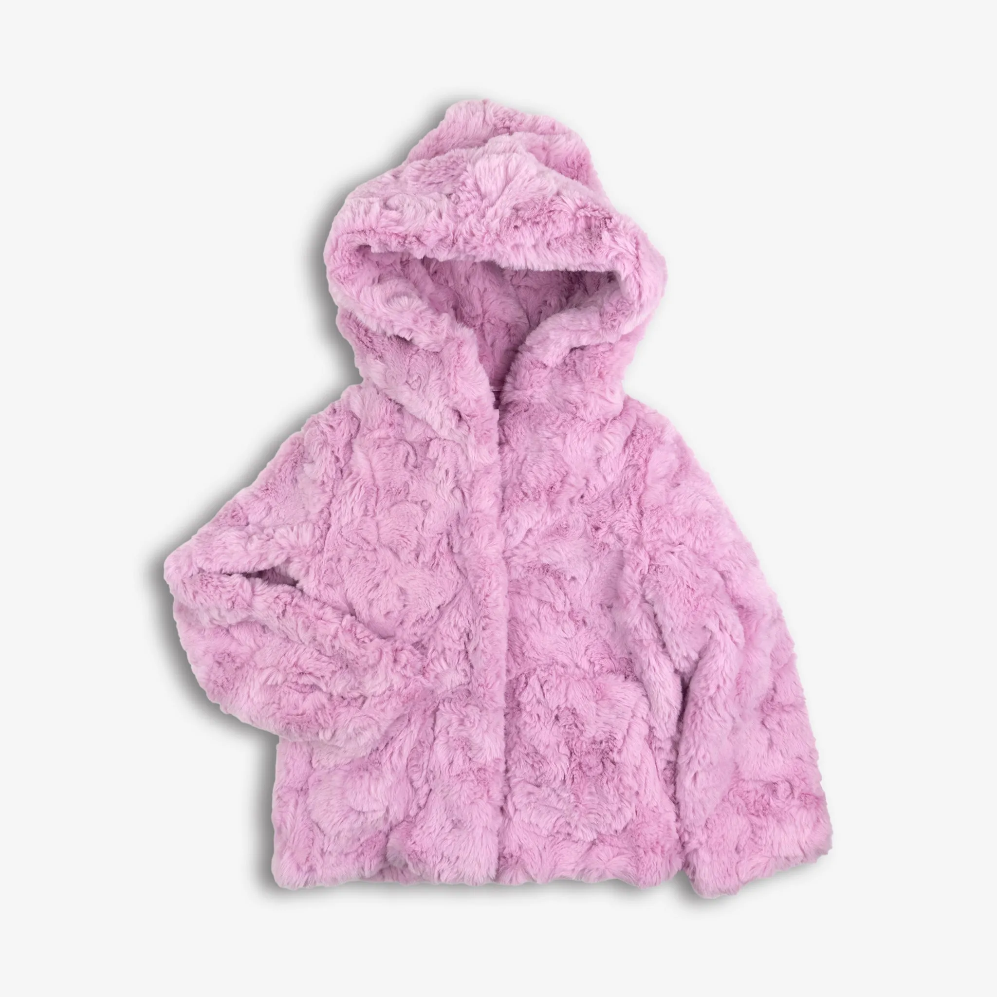 Cleo Faux Fur Coat | Pink Mousse