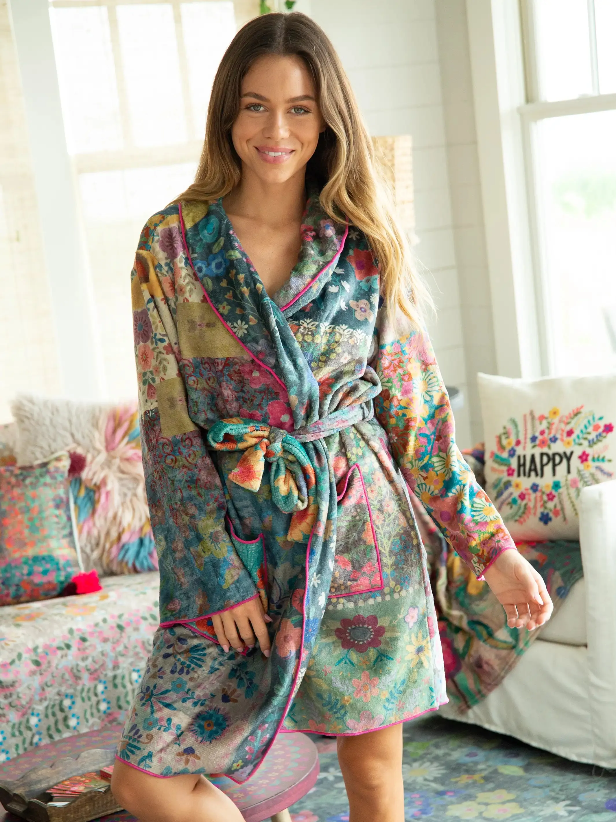 Cozy Blanket Robe - Patchwork Love