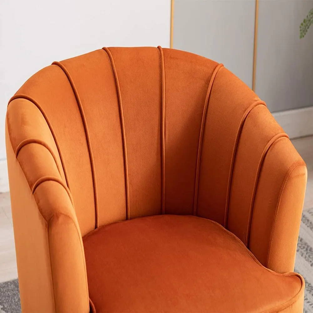 Cozy Couch Accent Chair in Orange Color