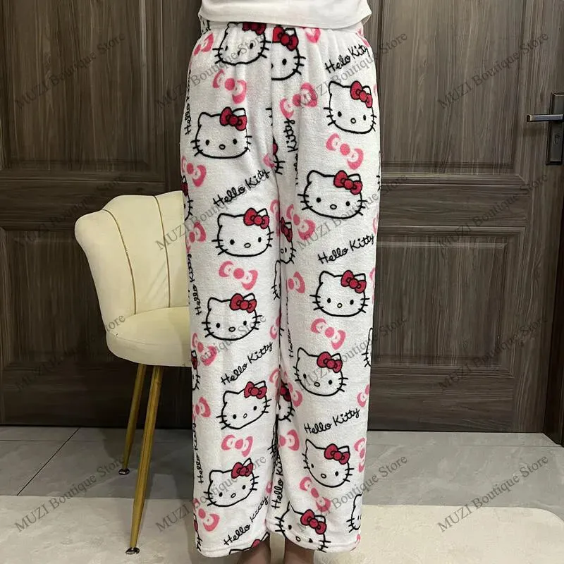 Cozy Holiday Kawaii Kitty Pajama Pants