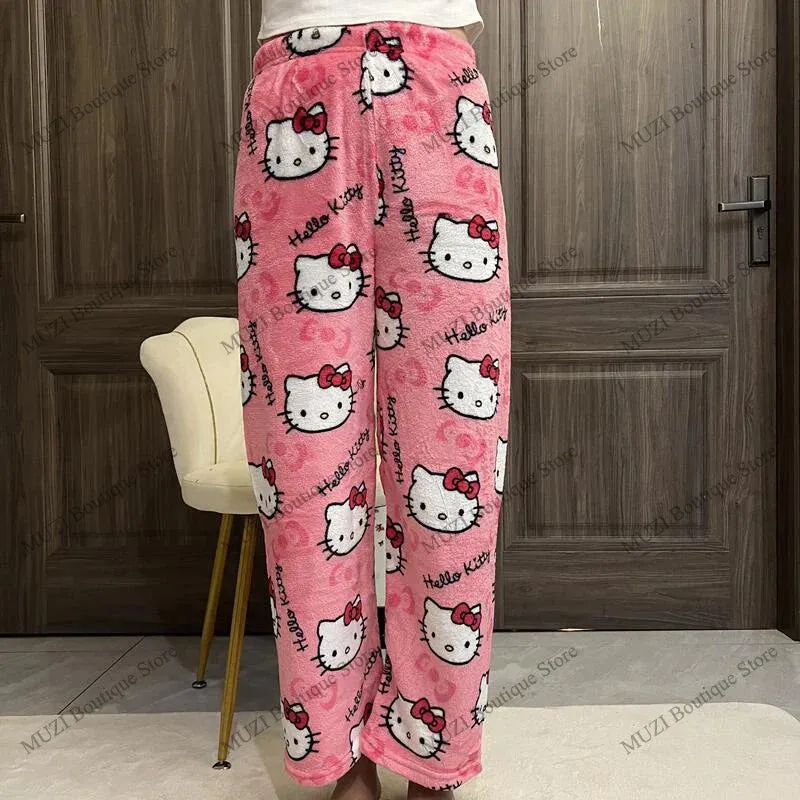 Cozy Holiday Kawaii Kitty Pajama Pants