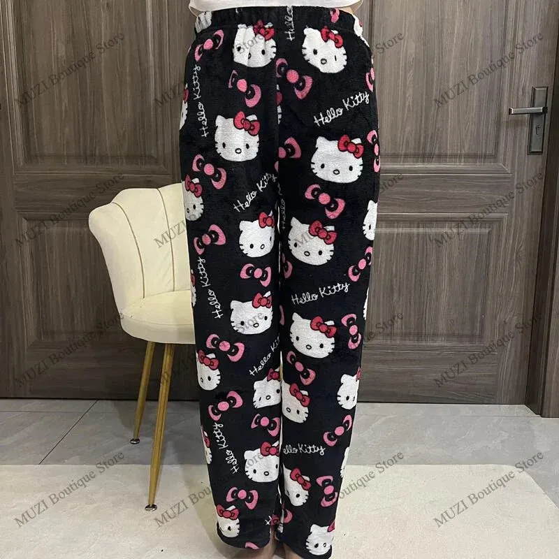 Cozy Holiday Kawaii Kitty Pajama Pants