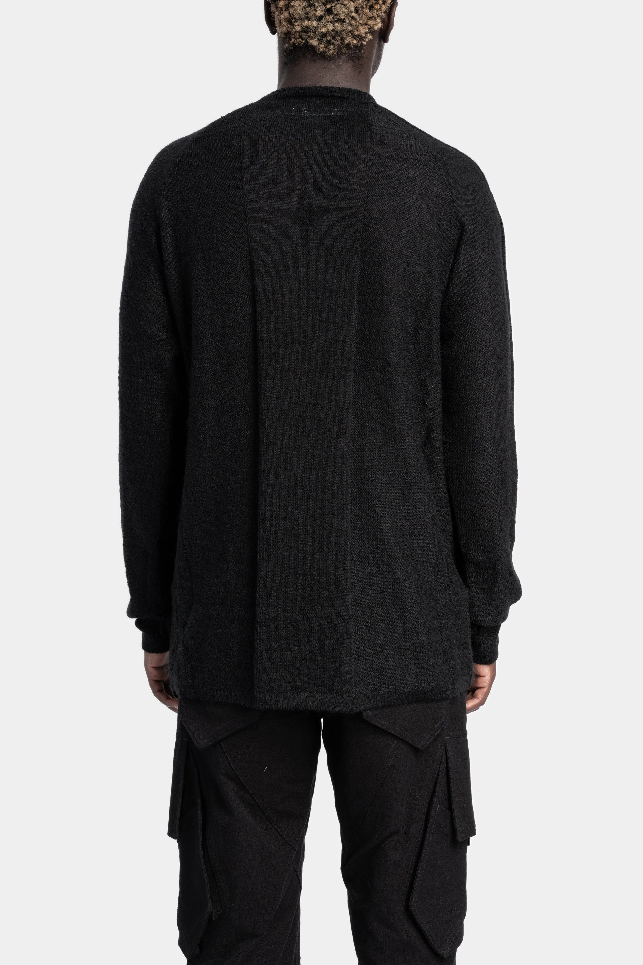 Crewneck knit sweater, Black